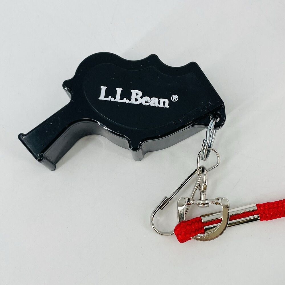Vintage LL Bean Storm Safety Whistle Black Emergency Survival Camping Gear USA